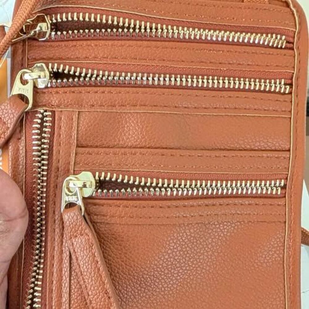 Neck wallet, RFID blocking vegan leather passport